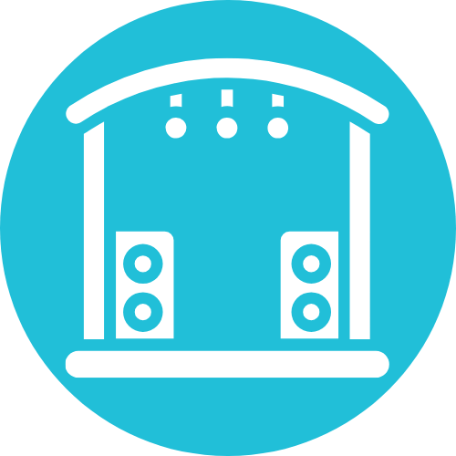 Icono de un escenario de música
