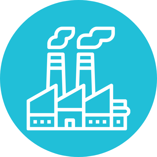 Icono de una fábrica del sector industrial